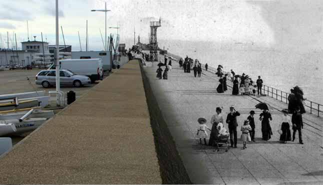 Promenade digue nord au Havre (Uchronie 1905 / 2013)